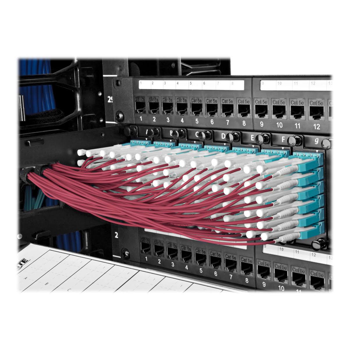 OM4 Fiber Optic Patch Cable 3.3 ft Magenta J515