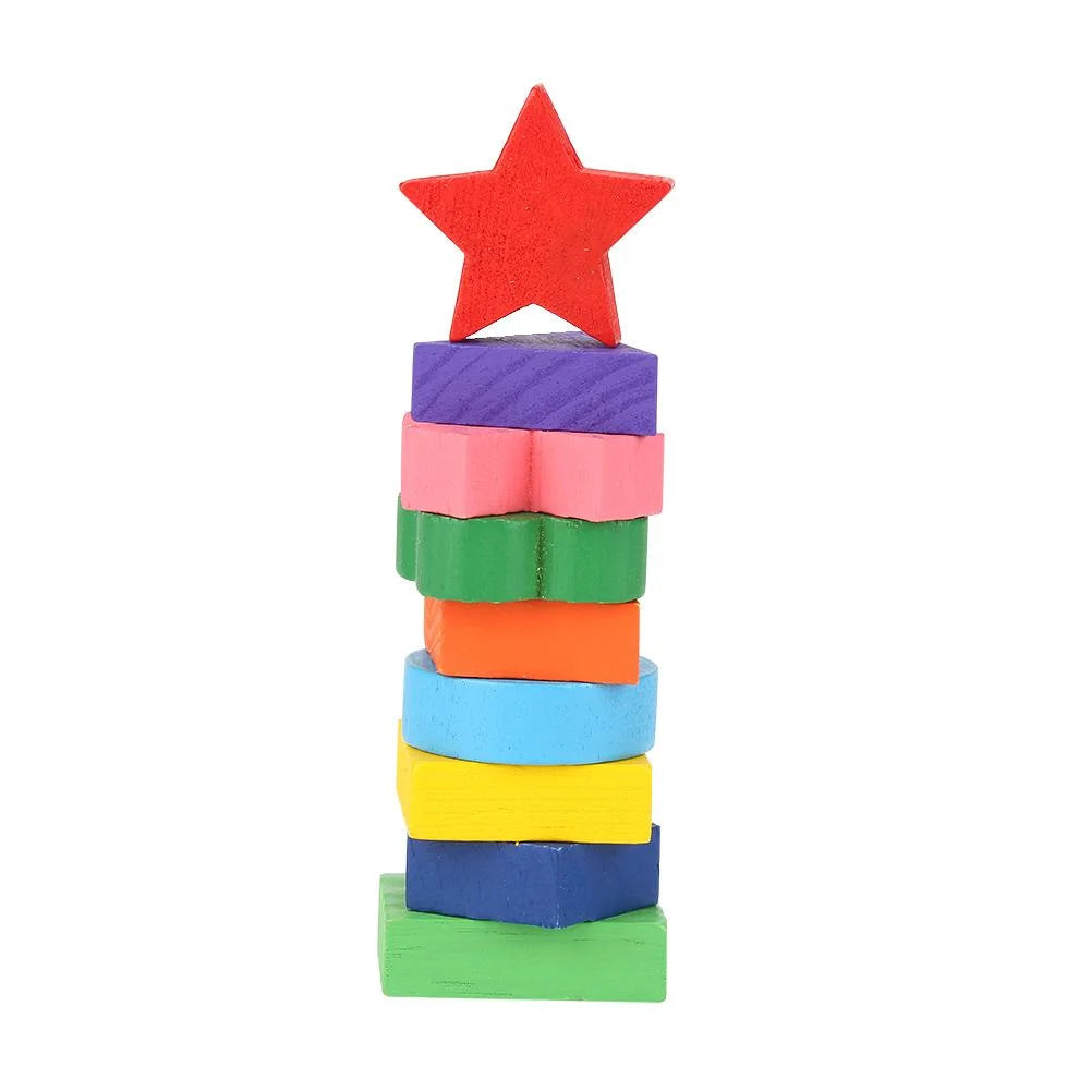 Wooden Geometry Shape Stacking Block Puzzle V49231