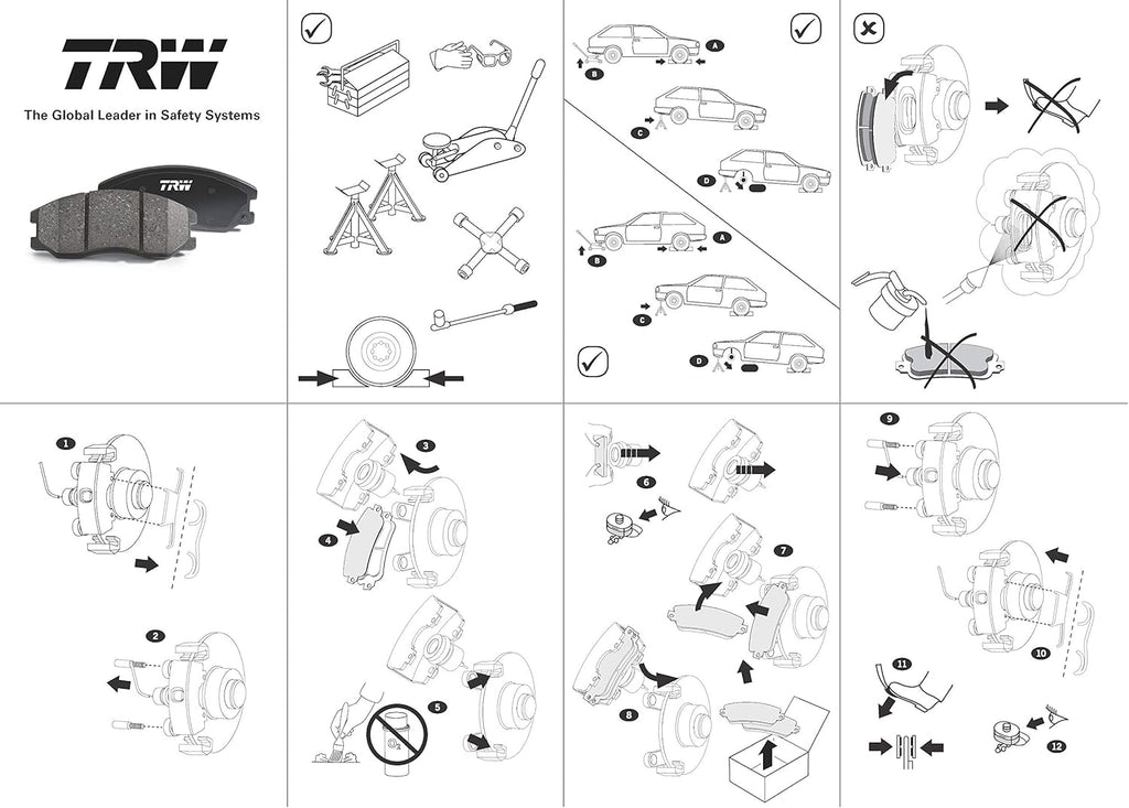 Disc Brake Pad Set Rear Pack of 2 W2756