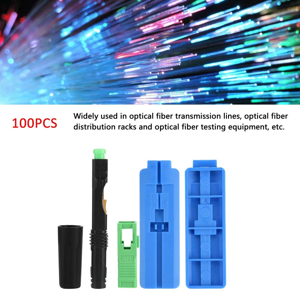 100PCS SC/APC Optic Fiber Quick Fast Connector Straight Plug L73950