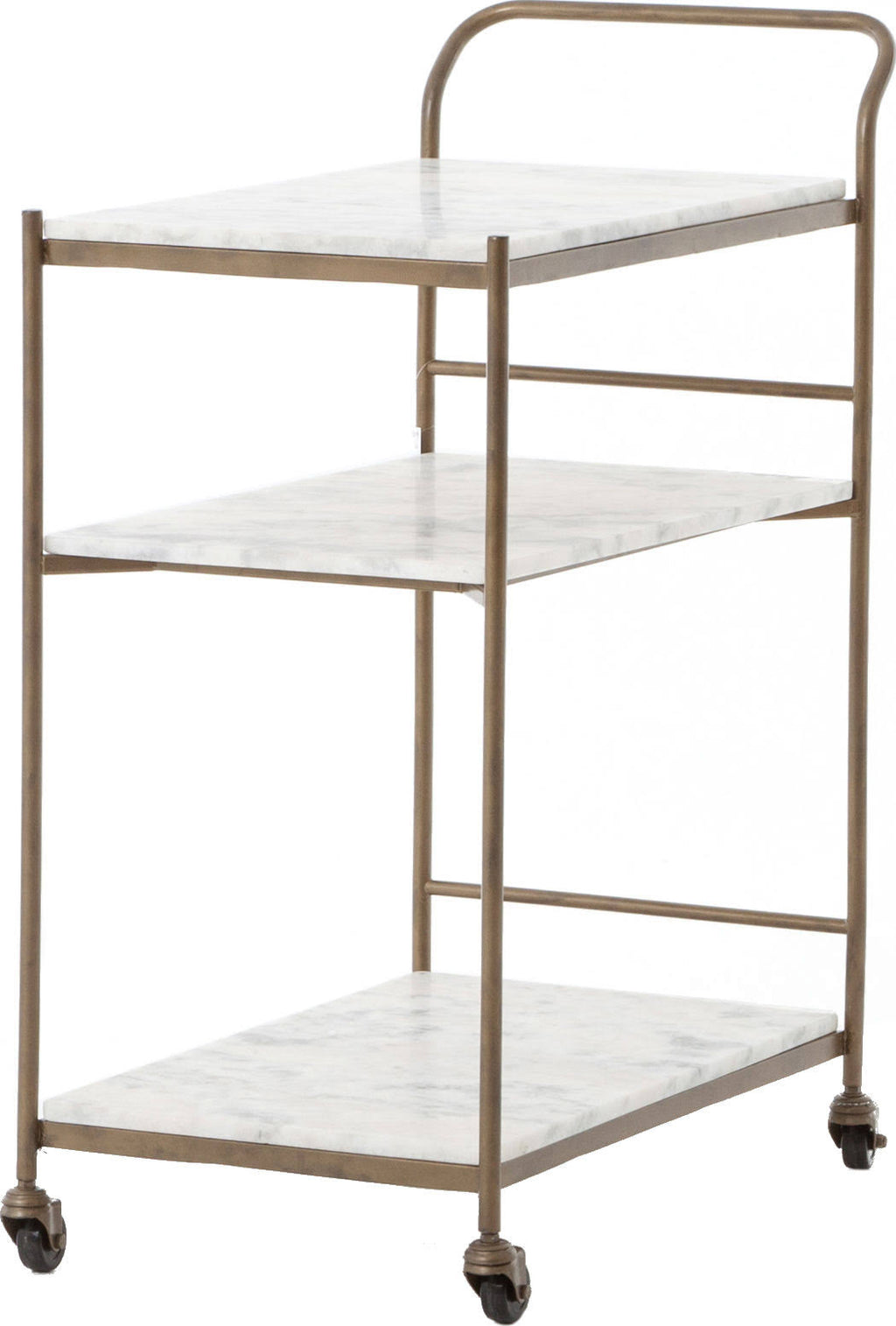 Rectangular Bar Cart Antique Brass L8567