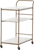Rectangular Bar Cart Antique Brass L8567