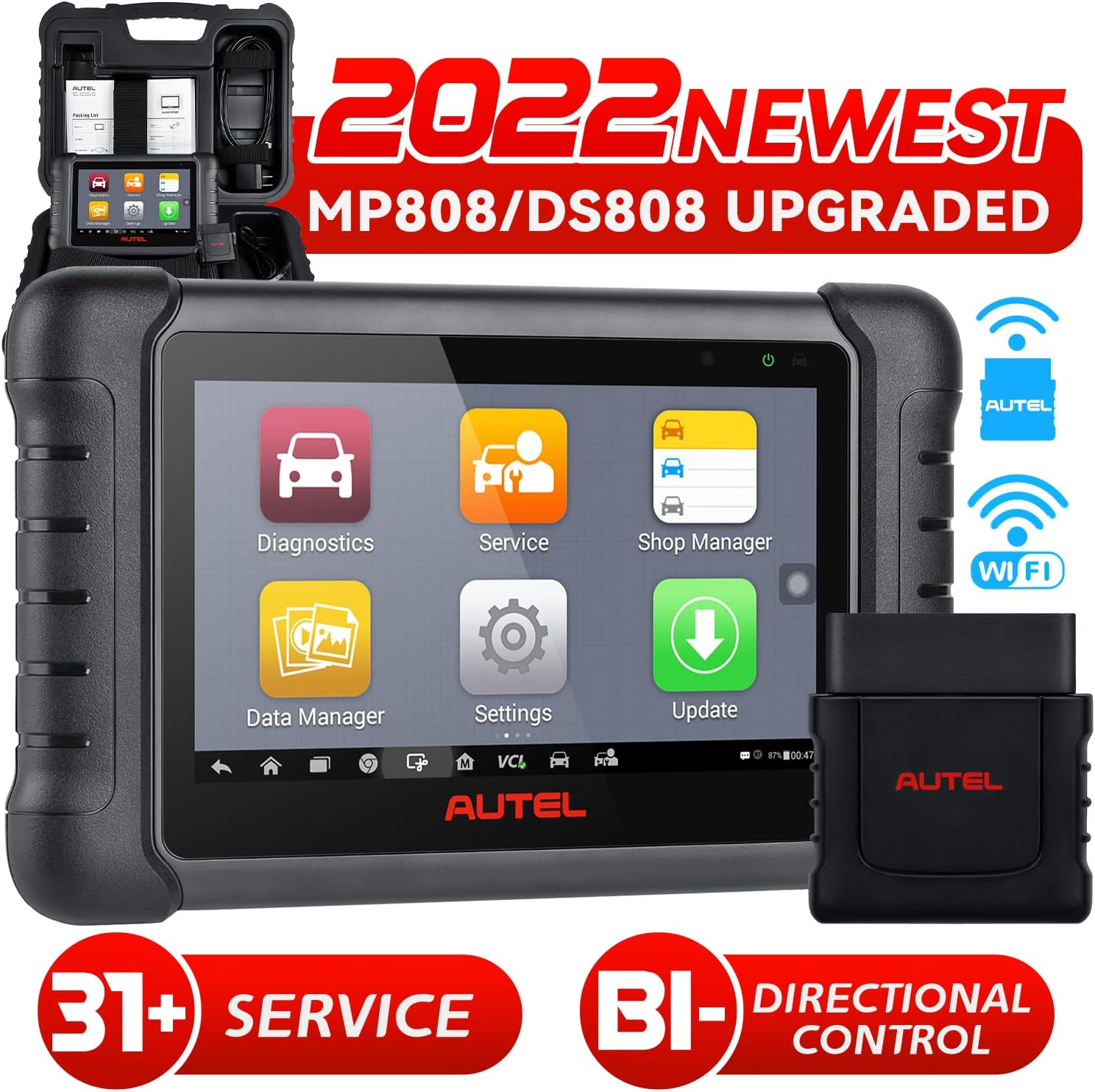 Autel MaxiCOM MK808TS Pro Scanner with 4PCS 2in1 315/433Mhz Sensors A94265