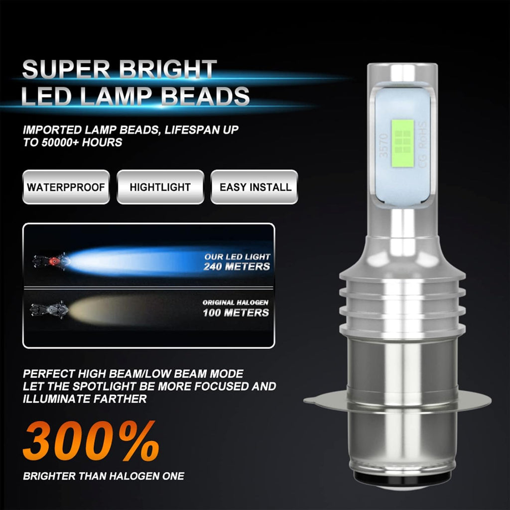 H6 H6M P15D BA20 LED Headlight Bulbs Combo Kit, Pack of 4 Pack of 2 O7549
