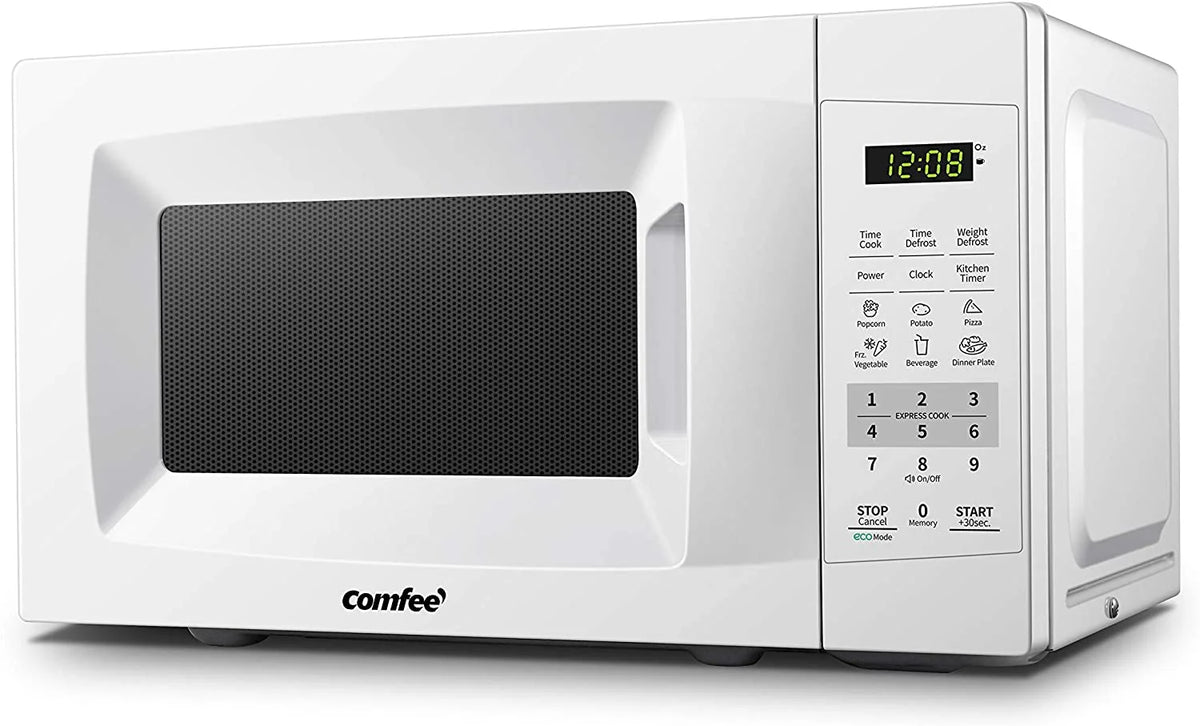 0.7 Cu Ft 700W Pearl White Countertop Microwave Oven S680652