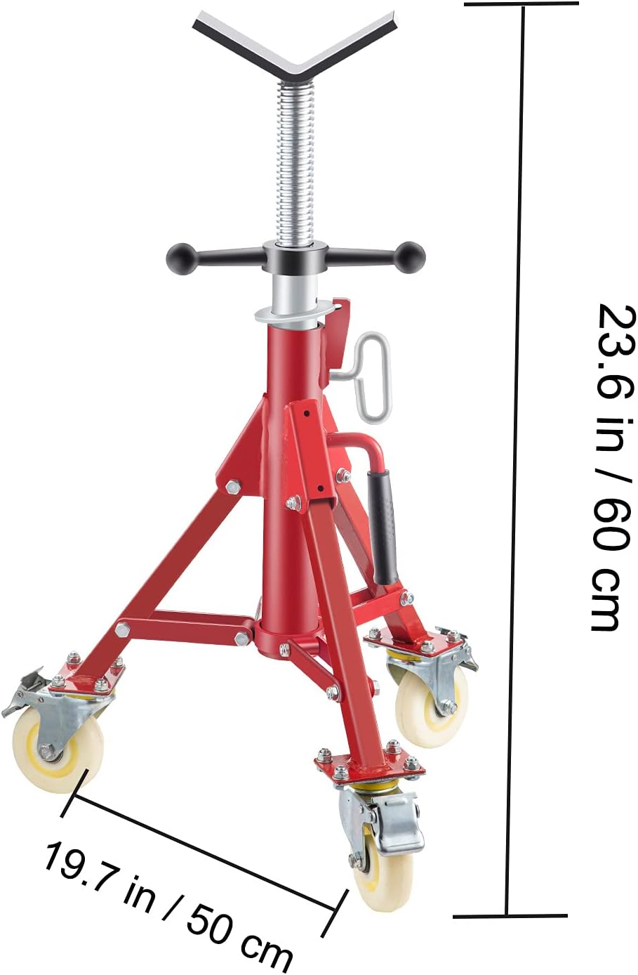 Adjustable Steel Pipe Stand with Casters T16788