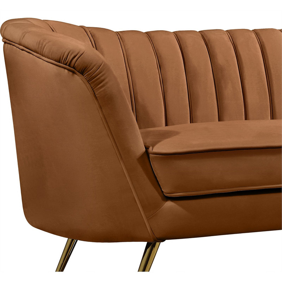 Saddle Velvet Loveseat D683478