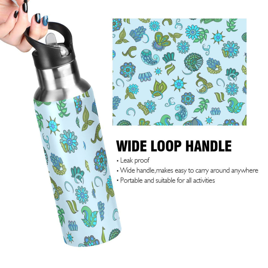 20 oz Insulated Stainless Steel Water Bottle with Straw Lid A57146