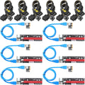12 Pieces PCI-e Riser Express Cable Set 1X to 16X GPU Adapter Extension Cable USB 3.0 Braided Sleeved Cable P849352