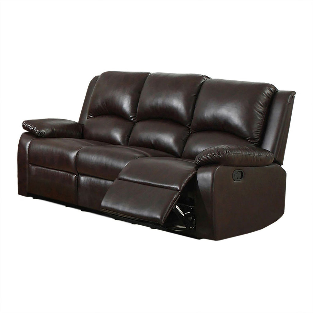 Dark Brown Faux Leather 2-Piece Sofa Set I61284