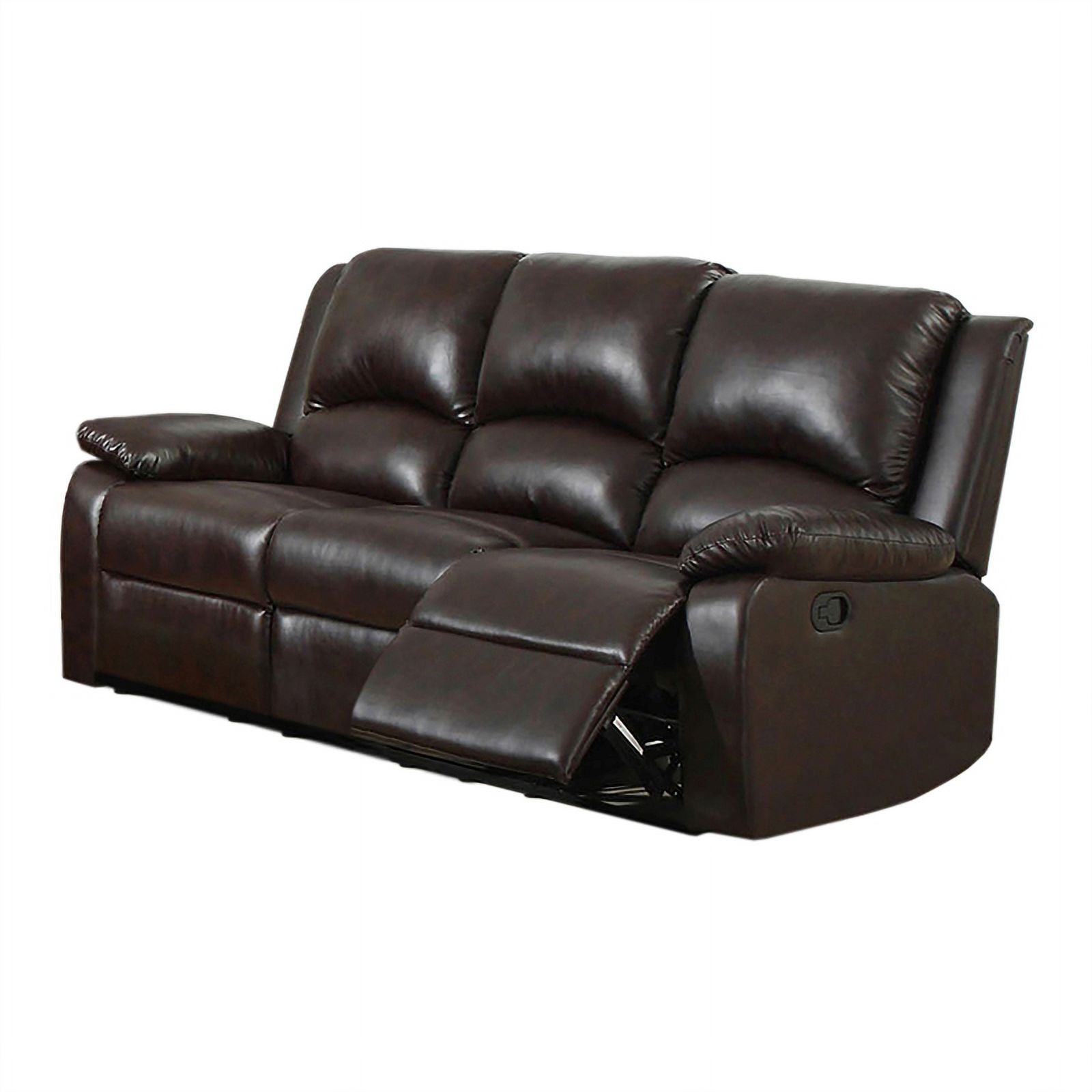 Dark Brown Faux Leather 2-Piece Sofa Set I61284