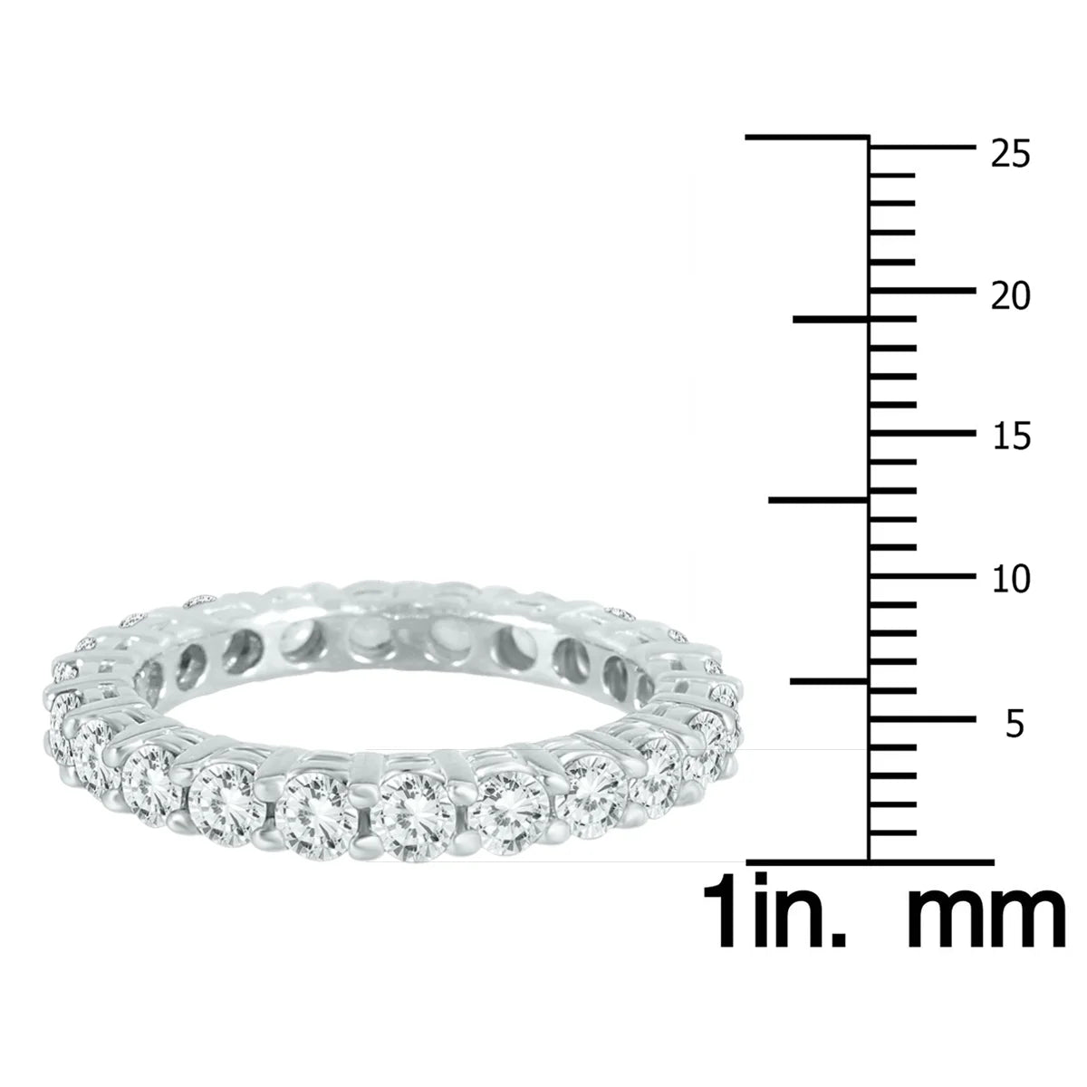 14K White Gold Diamond Eternity Band J4742