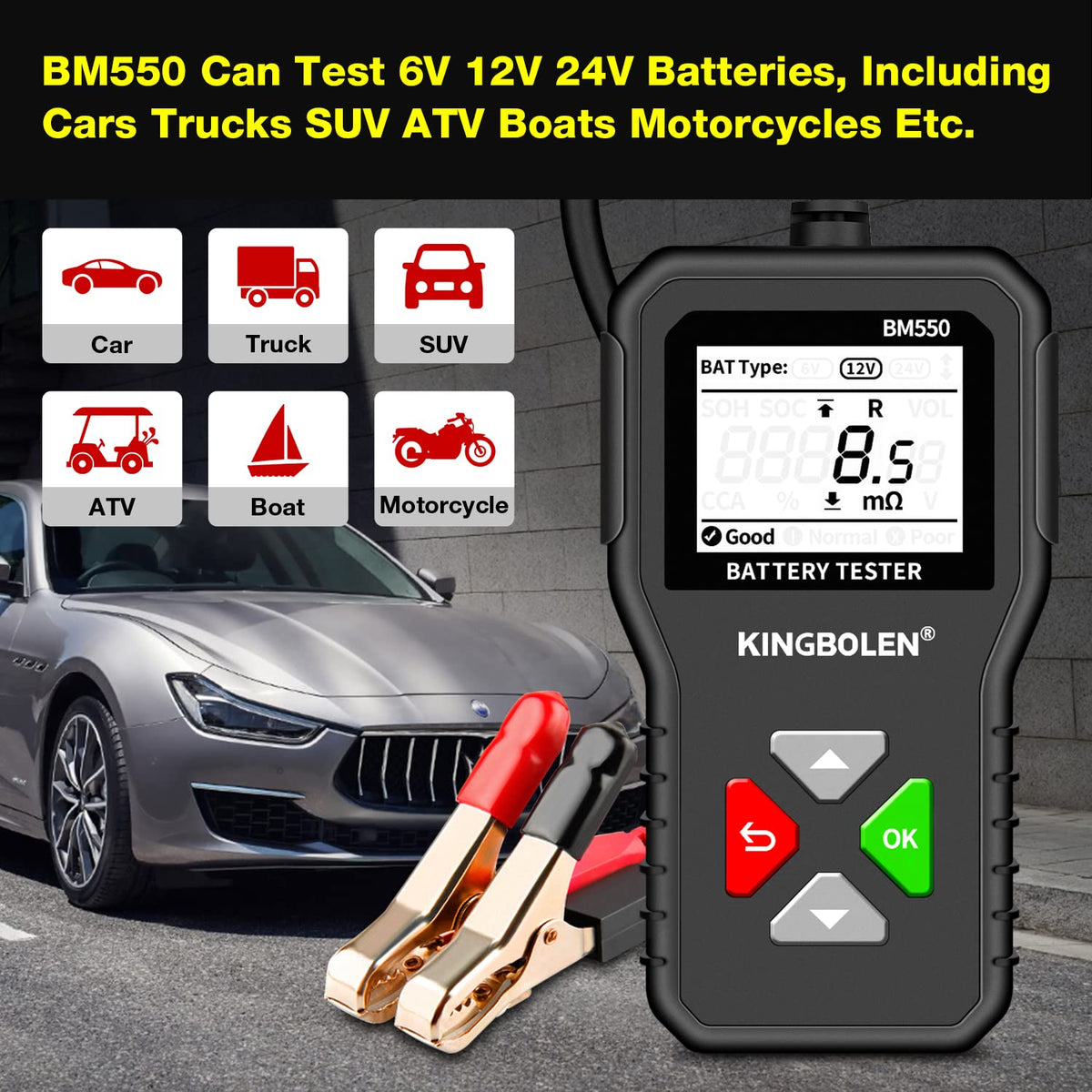 6V 12V 24V Car Battery Tester G238