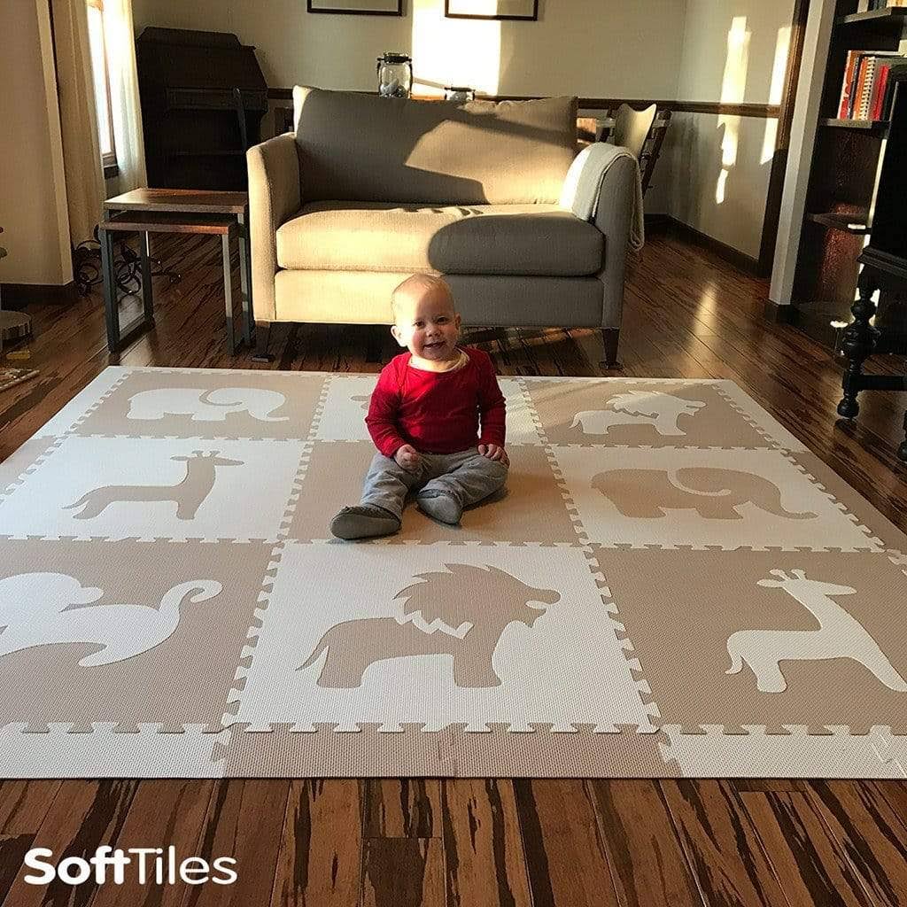 Foam Children&s Playmat Safari Animals Theme Tiles T2408