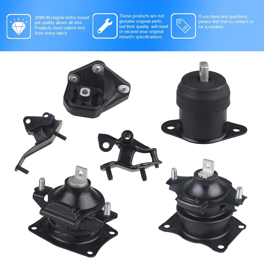 6Pcs Engine Motor Mount Transmission Mount for Honda Accord 2.4L 2003-2007 R4849