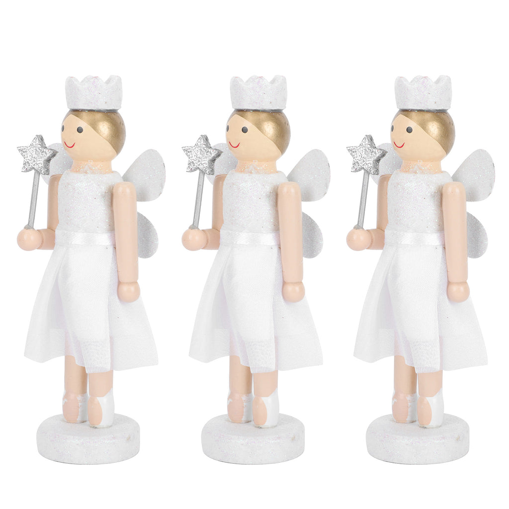 3Pcs Wooden Nutcracker Doll Toys P1316
