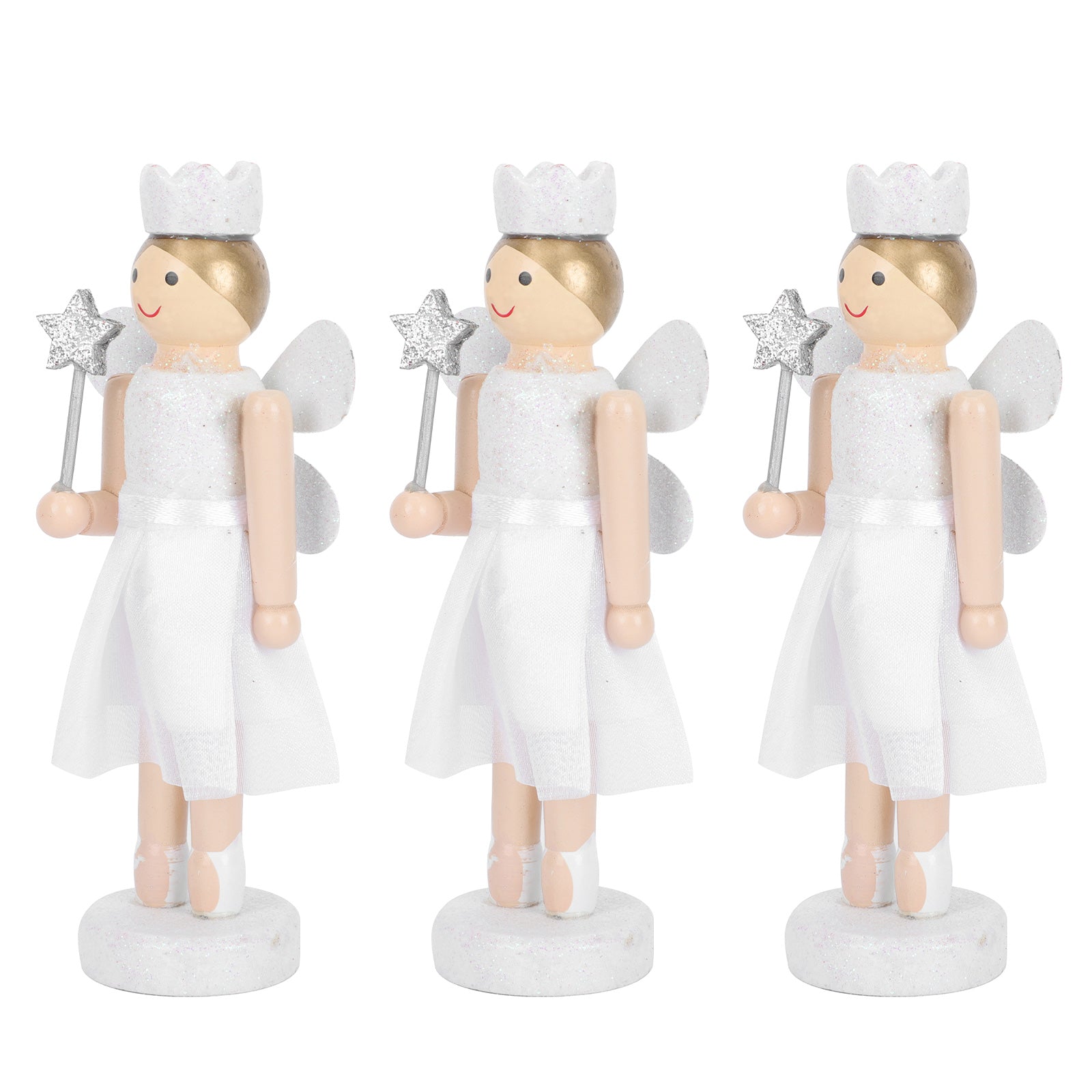 3Pcs Wooden Nutcracker Doll Toys P1316