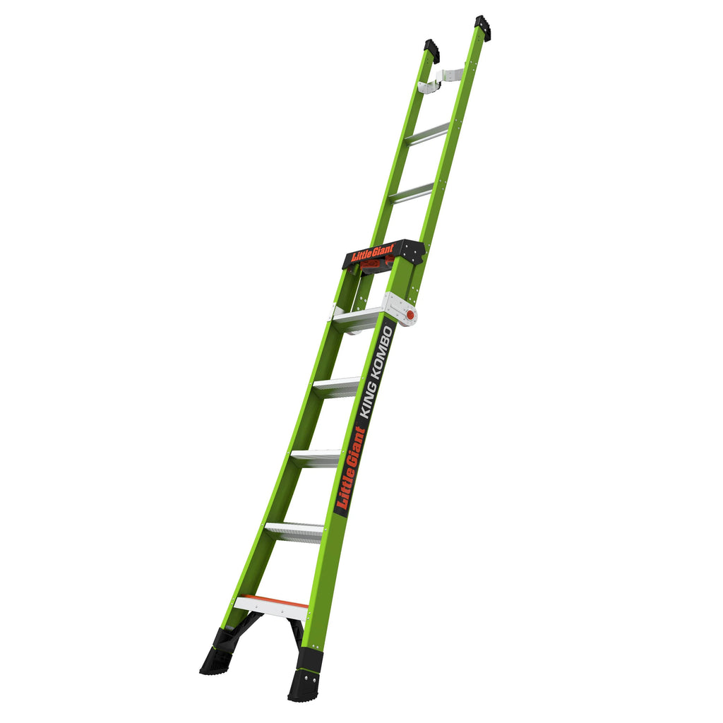 King Kombo Industrial 6-10 ft Type 1AA 3-in-1 Fiberglass Combo Ladder with V-Bar T260857