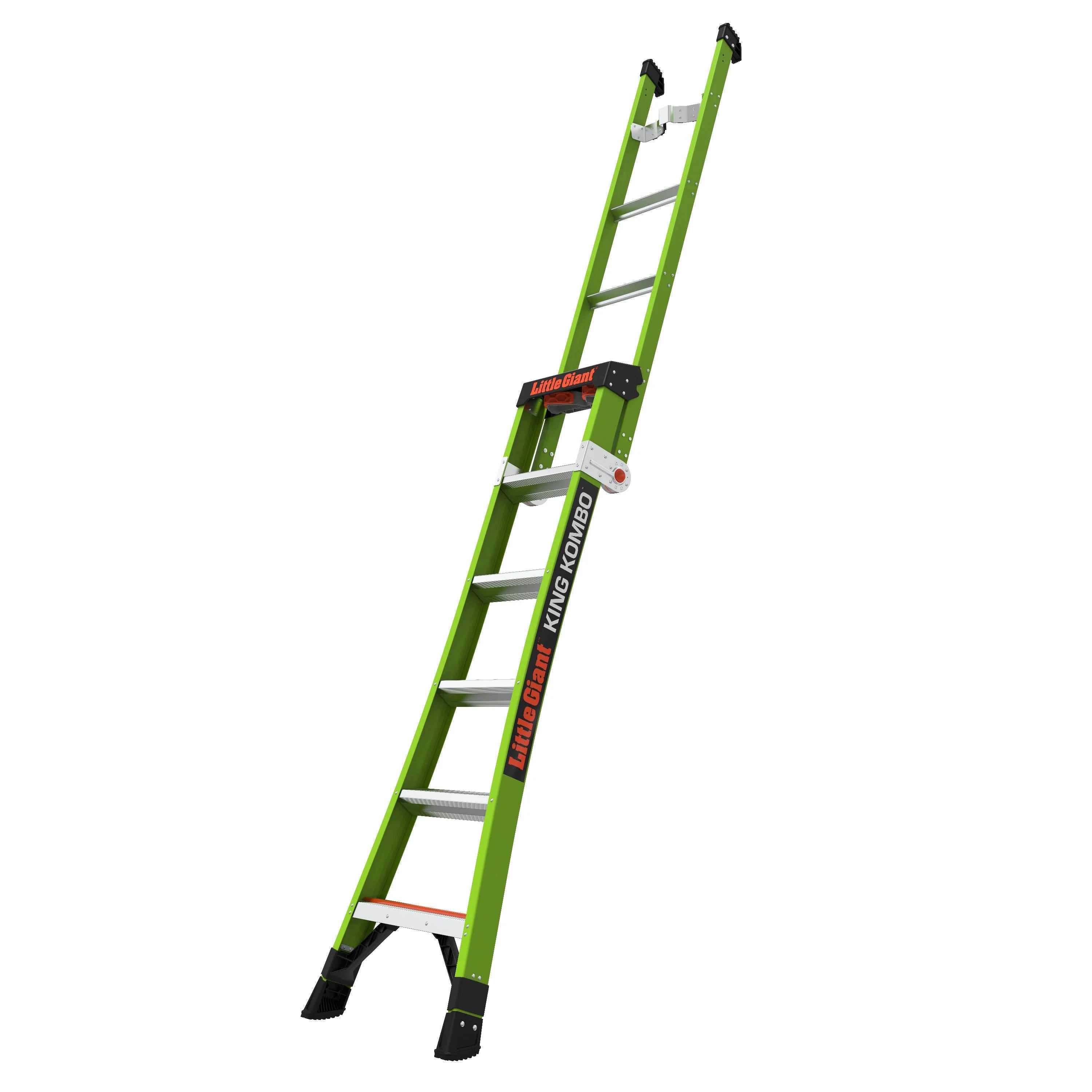King Kombo Industrial 6-10 ft Type 1AA 3-in-1 Fiberglass Combo Ladder with V-Bar T260857