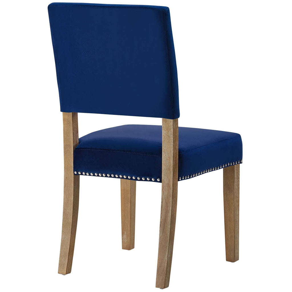 Navy Oblige Dining Chair Wood Set of 4 S686