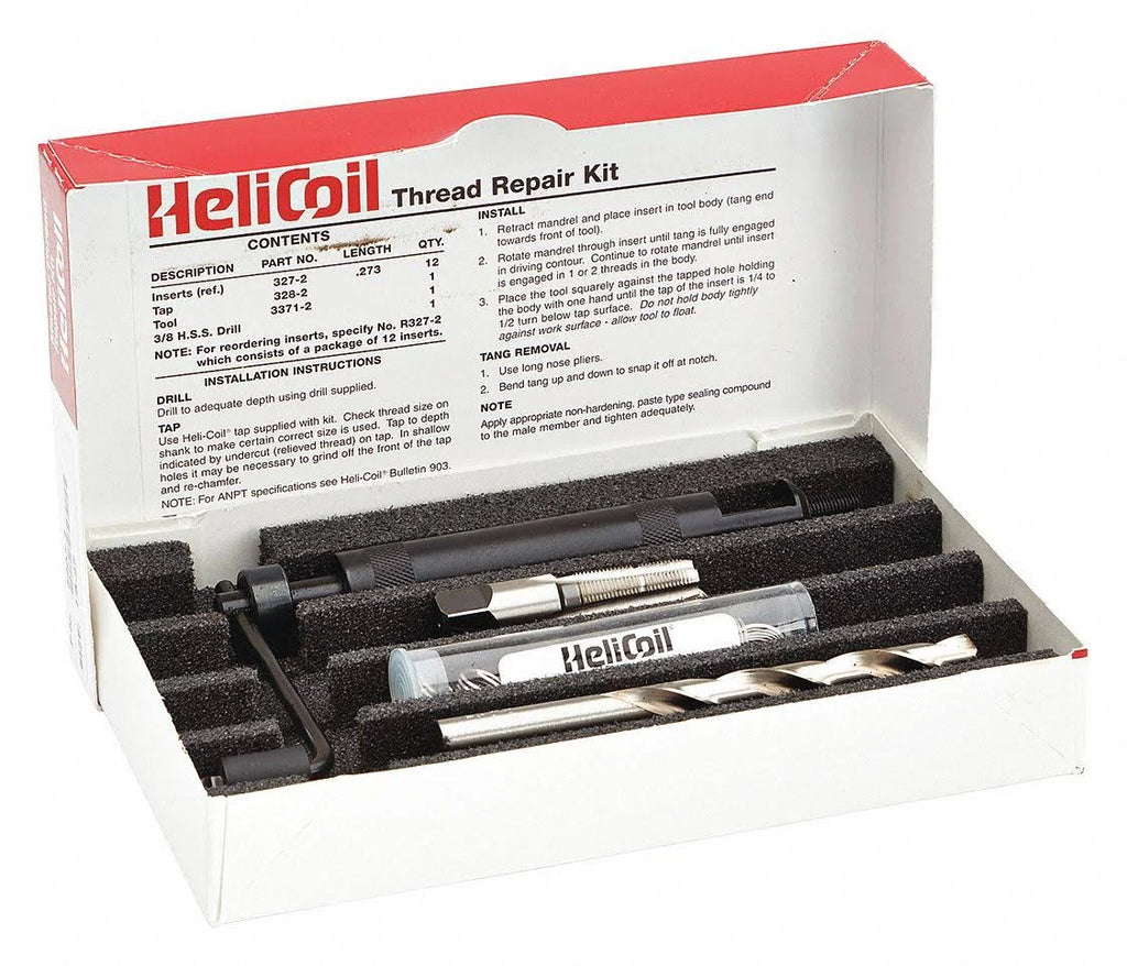 Thread Repair Kit, 304 SS, 1/8-27, 12 Pcs A434