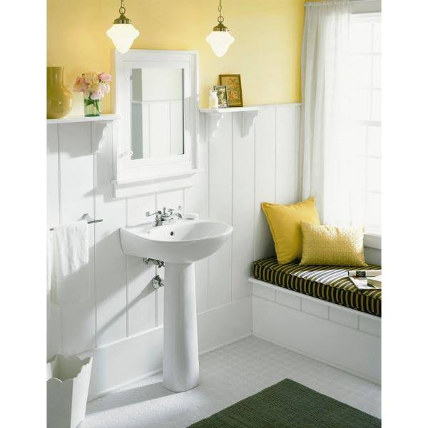 White Pedestal Sink B823