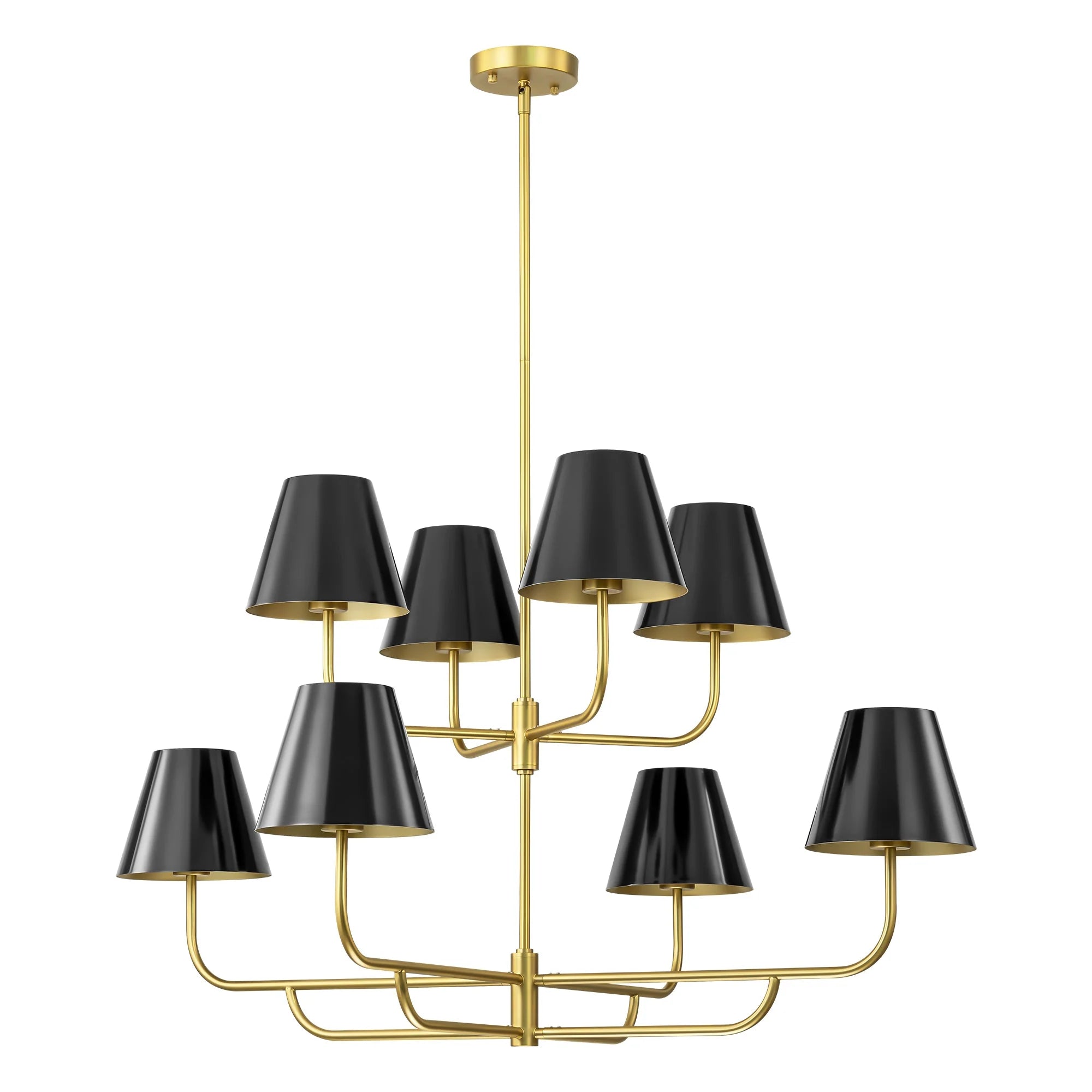 8-Light Dimmable Tiered Chandelier P3643