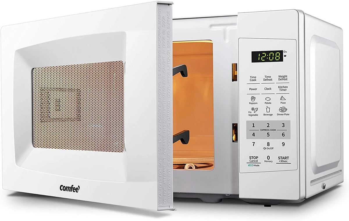0.7 Cu Ft 700W Pearl White Countertop Microwave Oven S680652