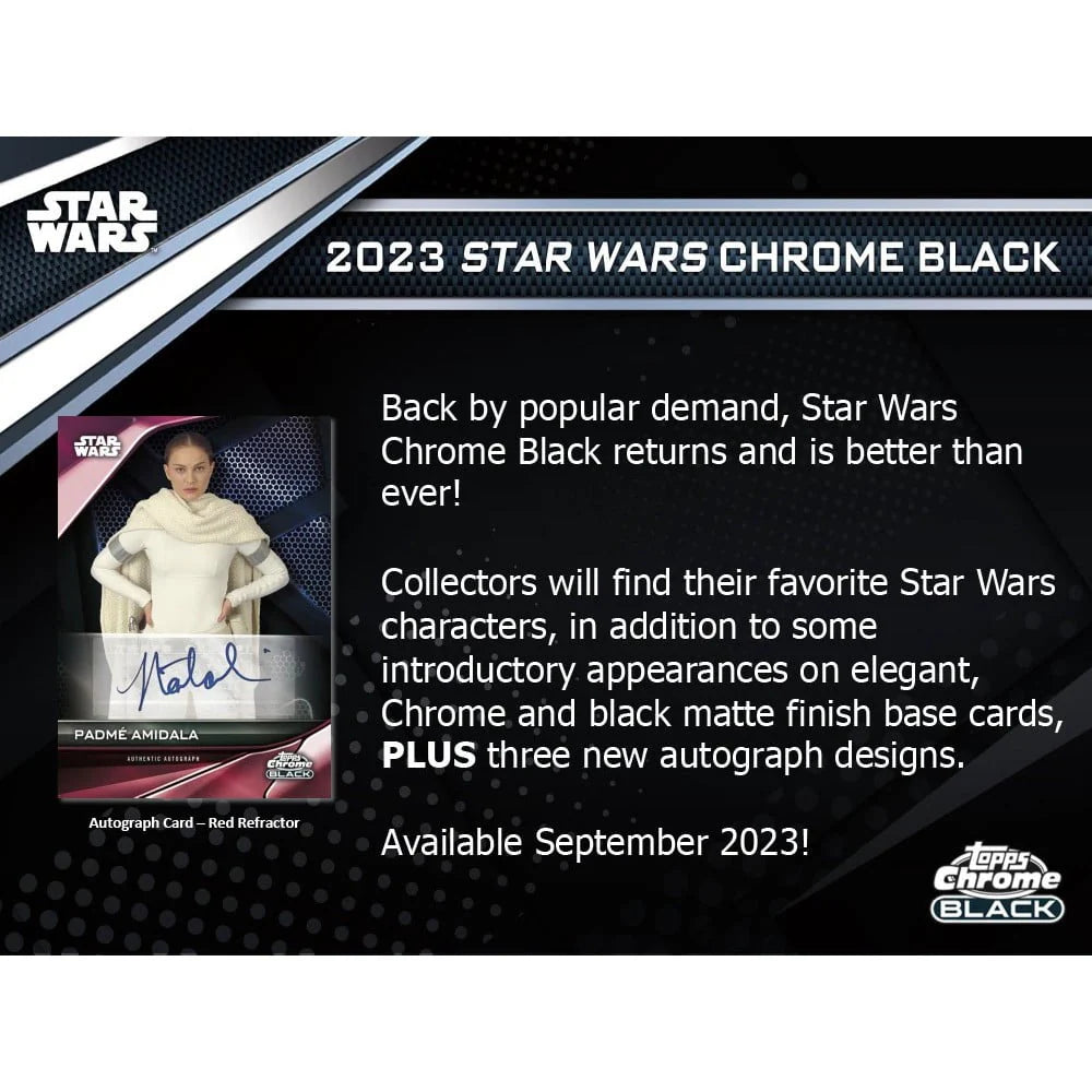 2023 Topps Chrome Black Trading Card HOBBY Box (1 Encased Autograph) P989708
