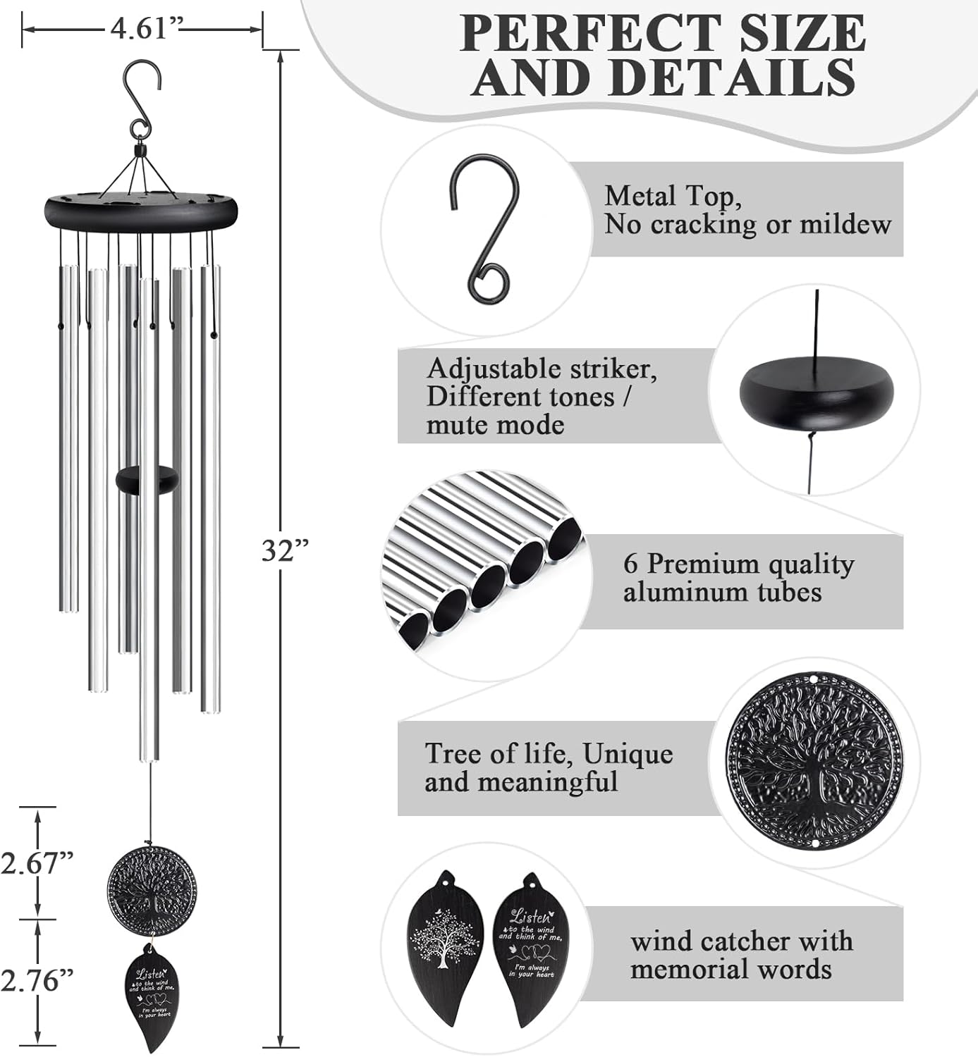 Deep Tone Memorial Wind Chimes M506