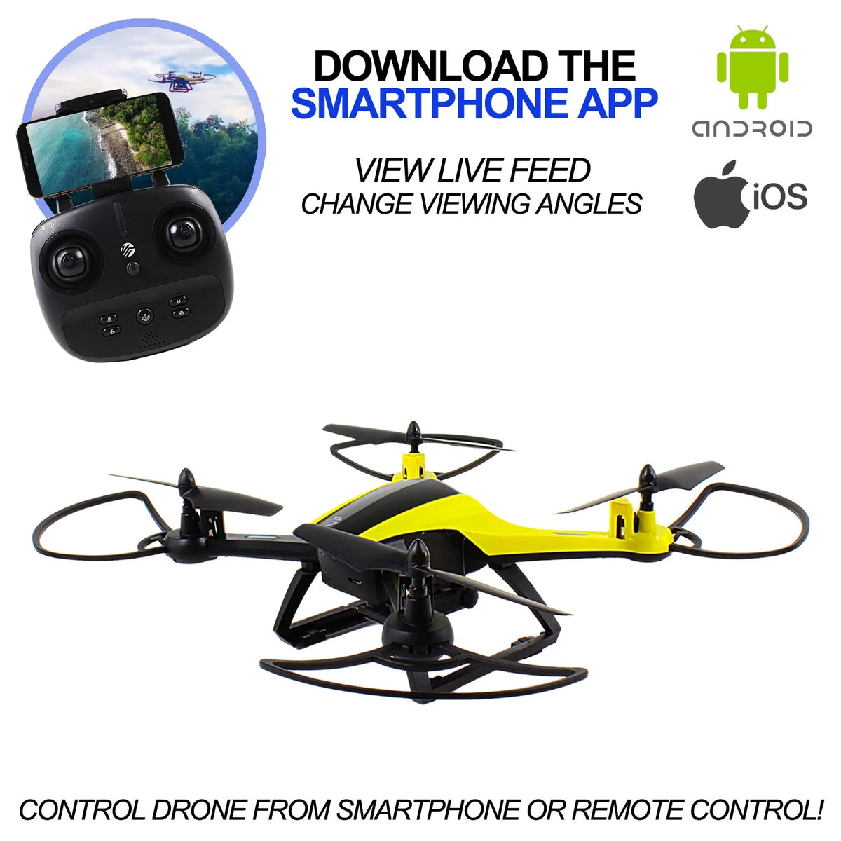 Black and Yellow Aerial Camera Drone A656