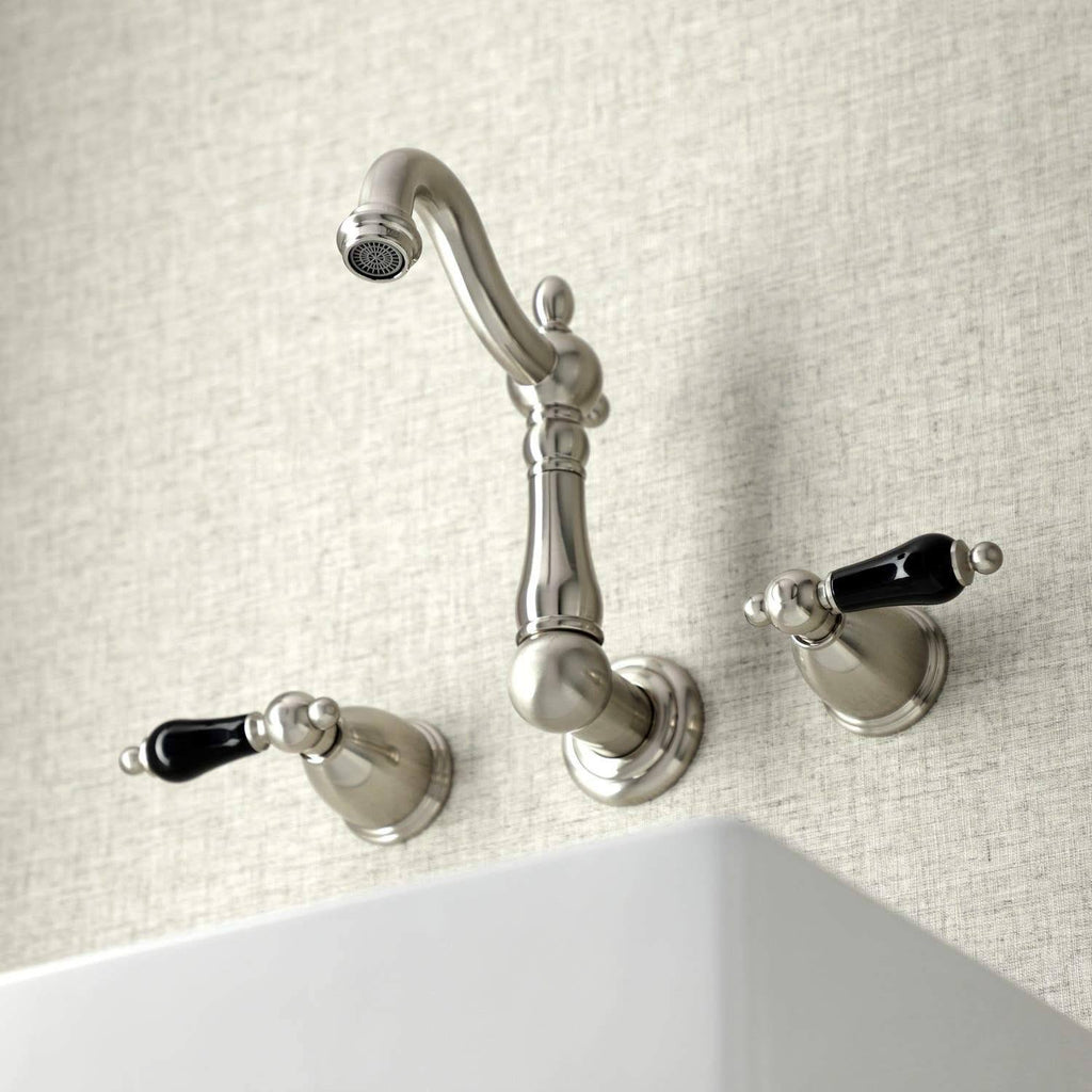 Brushed Nickel Two-Handle Wall Mount Bathroom Faucet T953600