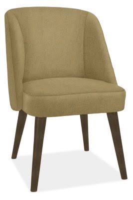 Modern Cora Side Chair in Tatum Moss with Charcoal Legs Green Brown Performance Fabric F6459