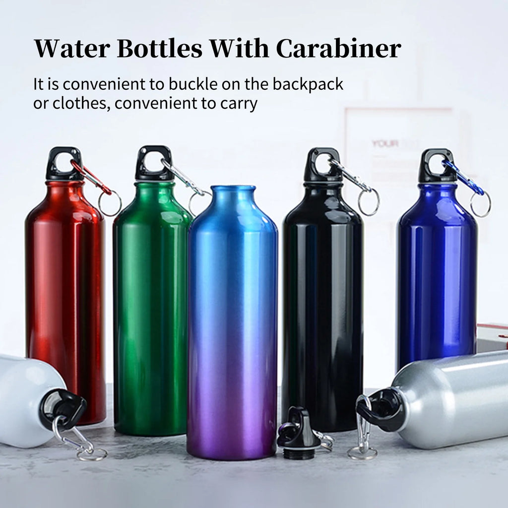 750mL Aluminum Water Bottle with Carabiner W96678