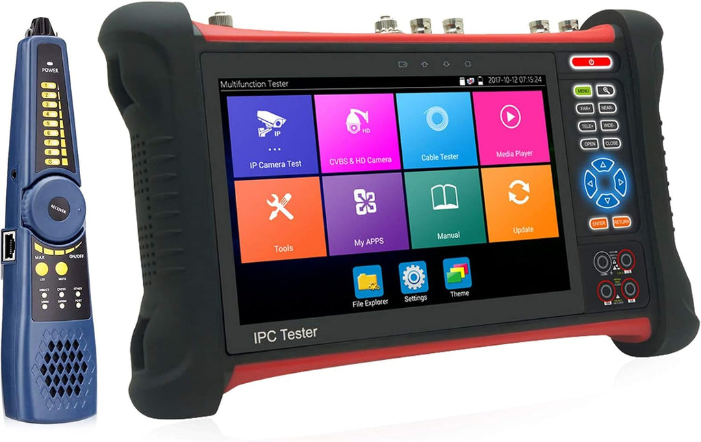 4K CCTV Camera Tester 7 inch IPS Touch Screen Monitor with TVI CVI AHD SDI IP Camera Test R958