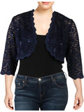 Plus Lace Sequined Bolero J454