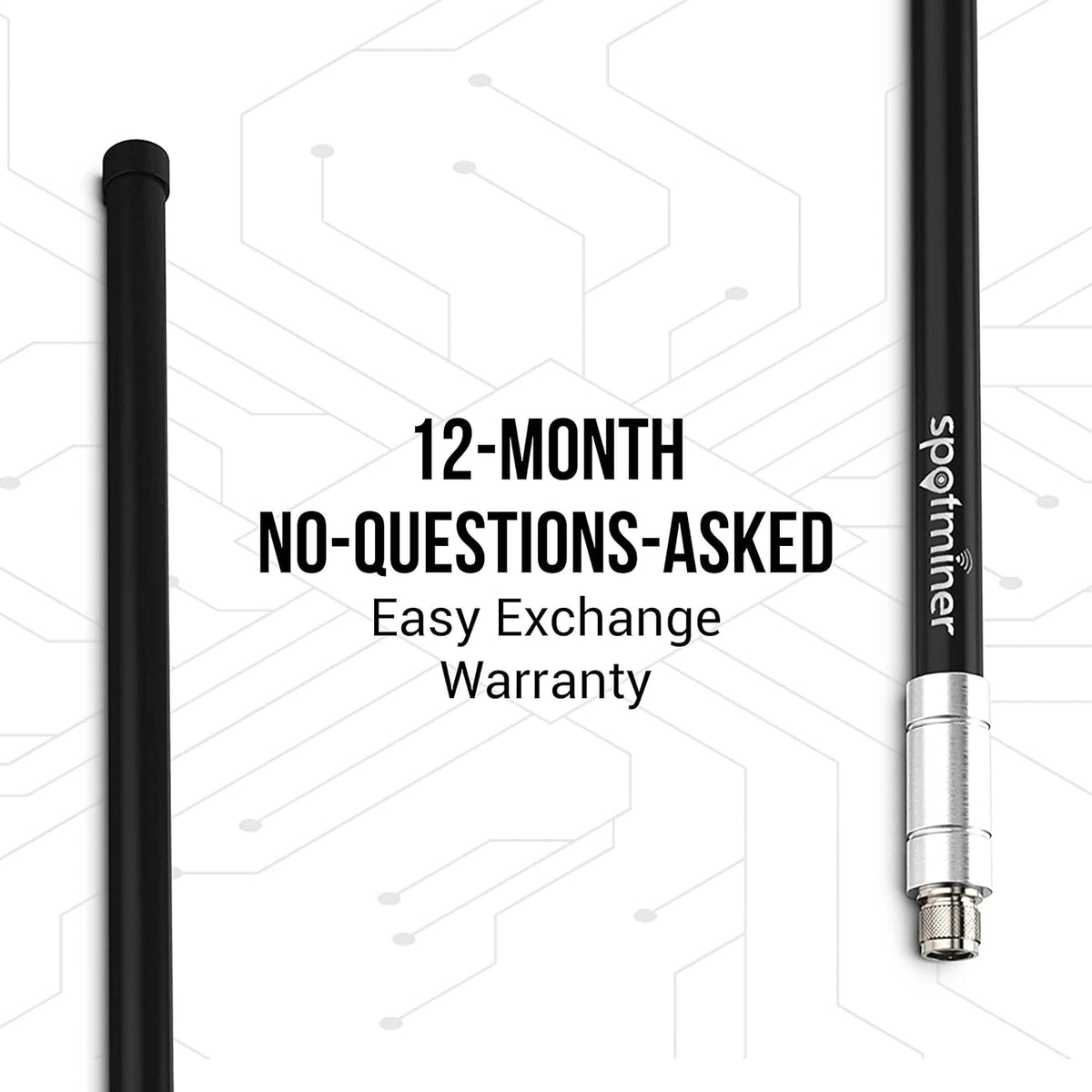 Hotspot Antenna System with Low Loss 400 Coaxial Cable & Extra Long 8 DBI Antenna V9281
