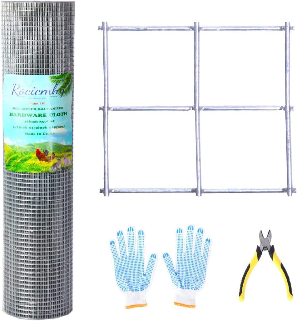 48x50 1/2 In 19Ga Hot Dipped Galvanized Welded Wire Mesh Roll G93065