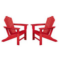 Red Plastic Folding Adirondack Chair O28790