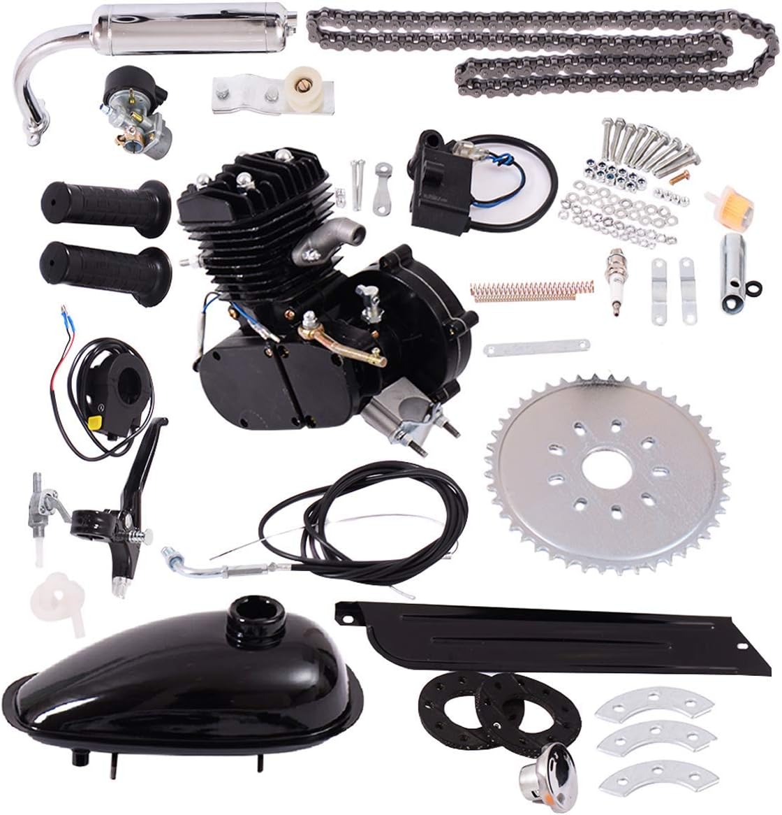 80cc 2-Stroke Gasoline Motorized Bicycle Motor Kit H59975