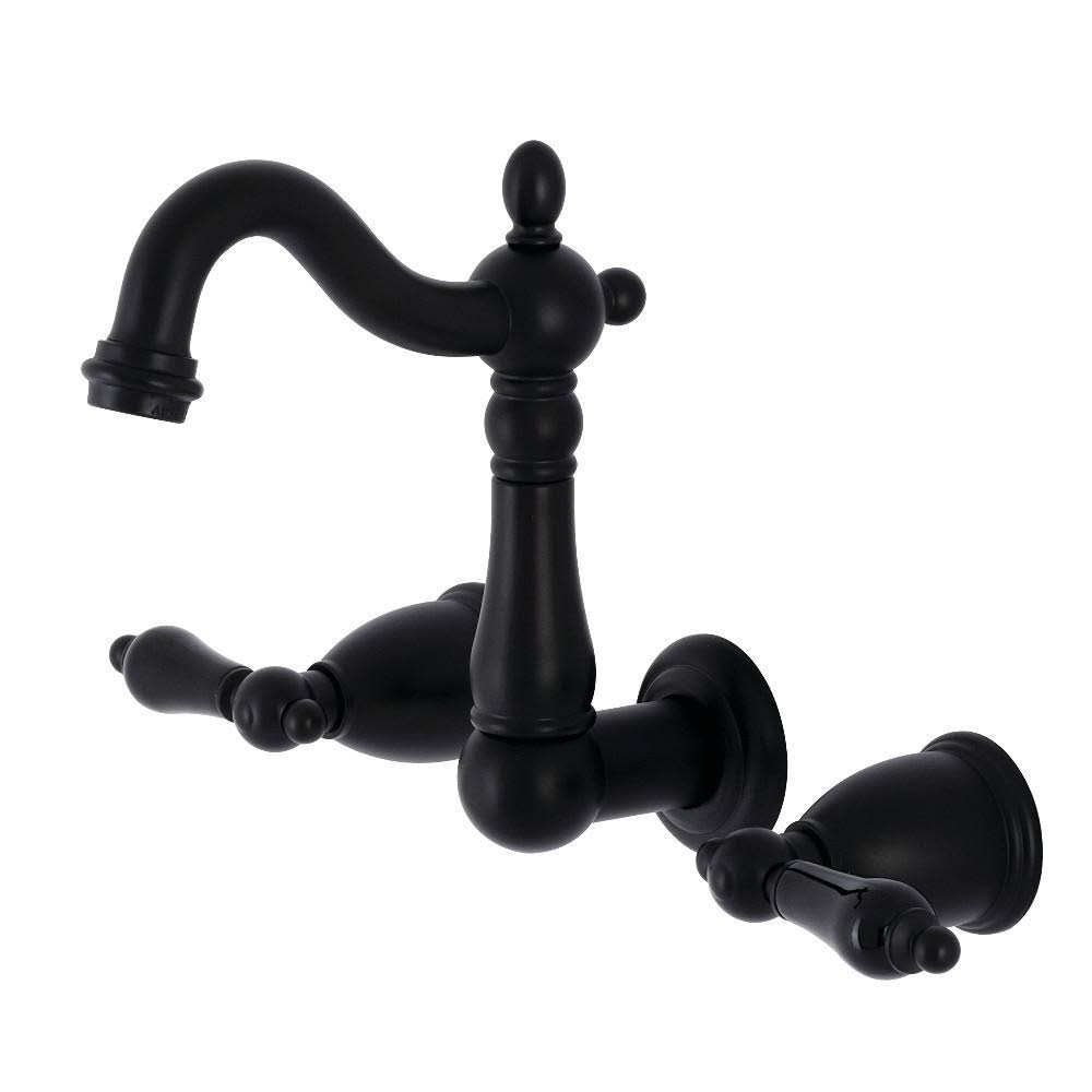 Brushed Nickel Two-Handle Wall Mount Bathroom Faucet T953600