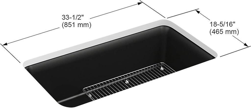 Under-Mount Single-Bowl Kitchen Sink with Basin Rack, Matte Brown J6319