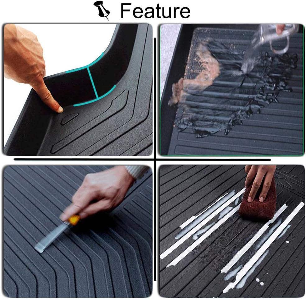 Cargo Liner Trunk Floor Mat Waterproof Protector Pack of 2 L616