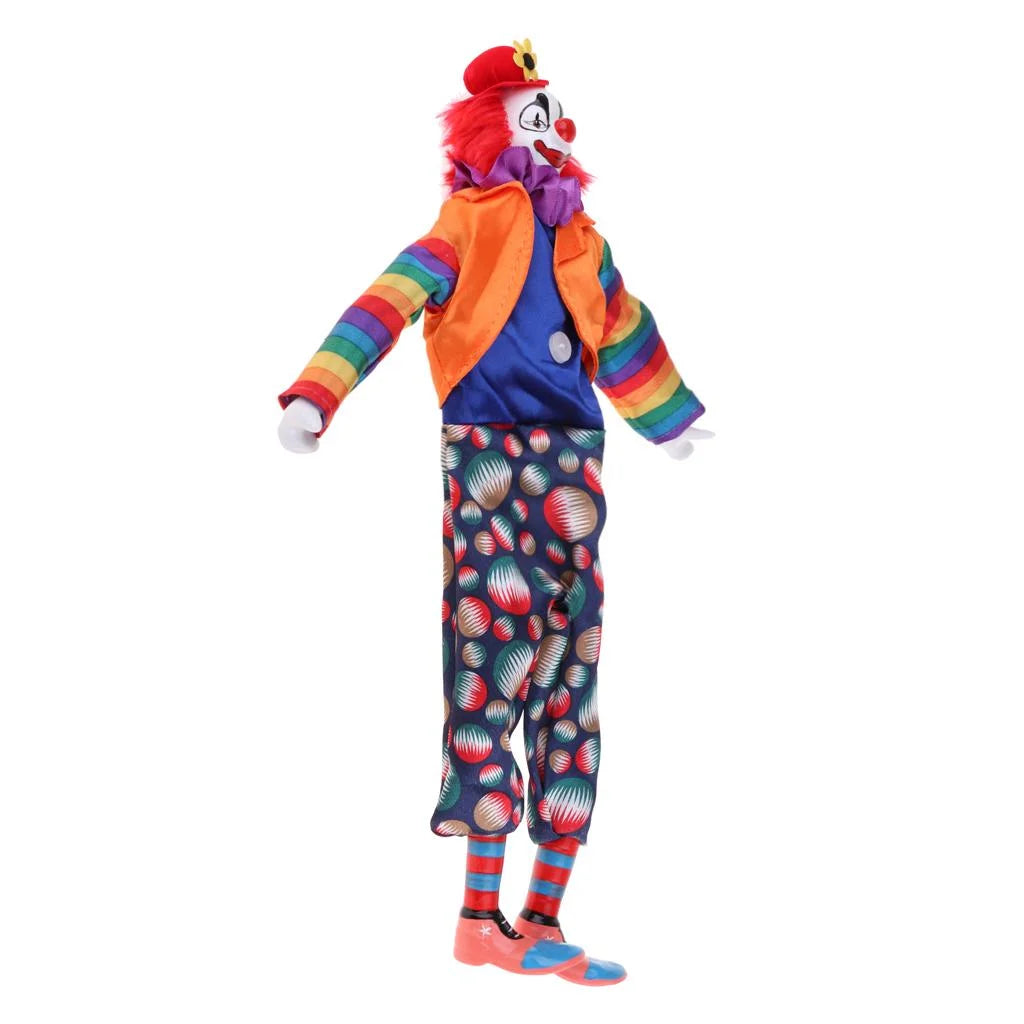 Porcelain Doll Collectibles, Hanging Foot Clown Marionette Puppet Toy, Desktop Decor Ornaments S506065