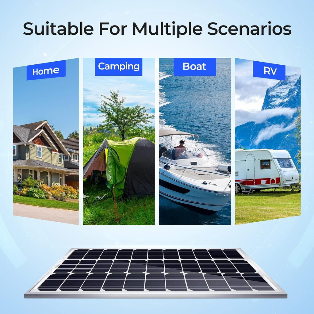 100 Watts Mono Solar Panel with 21.9% Half-Cut Cells T360855