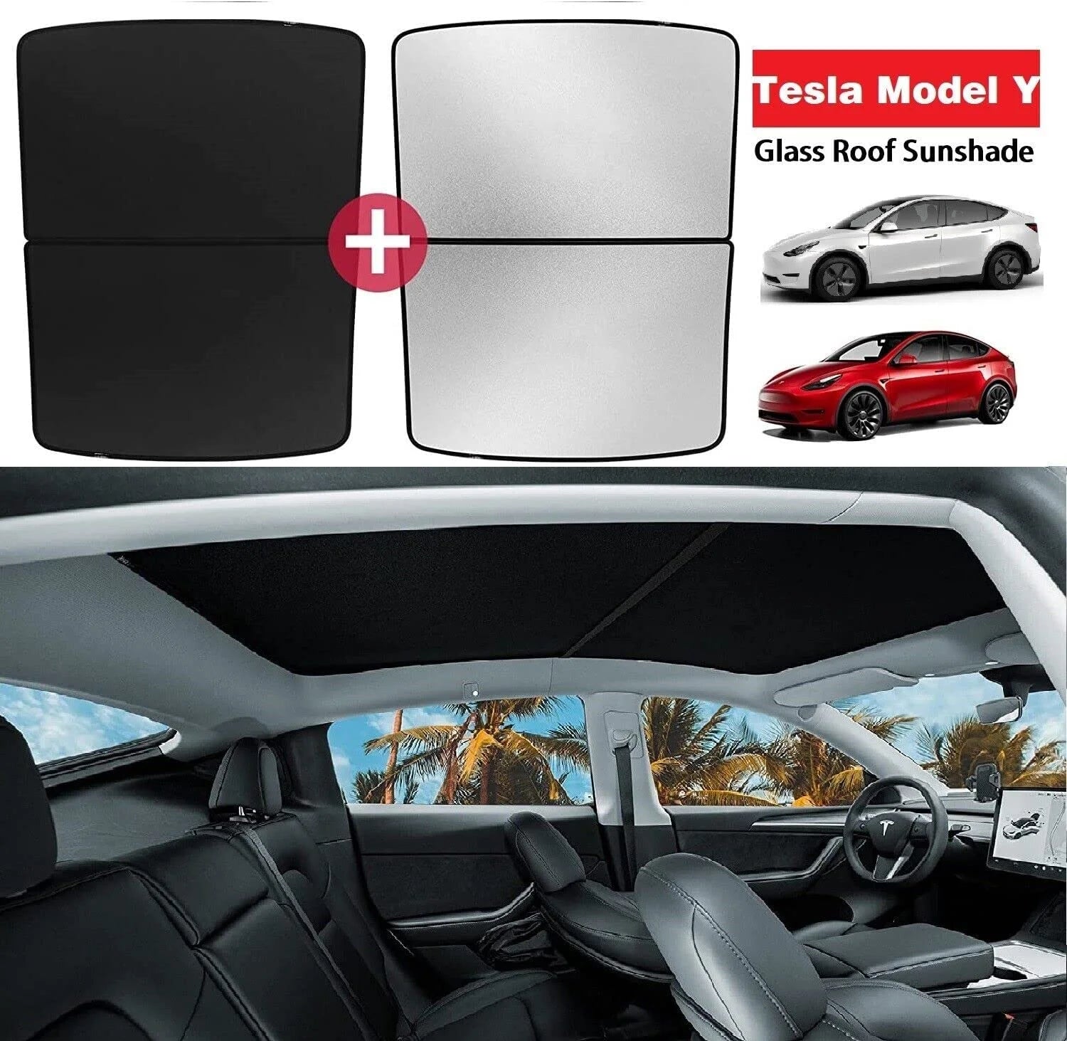 Black Sunshade for Tesla Model Y W375846