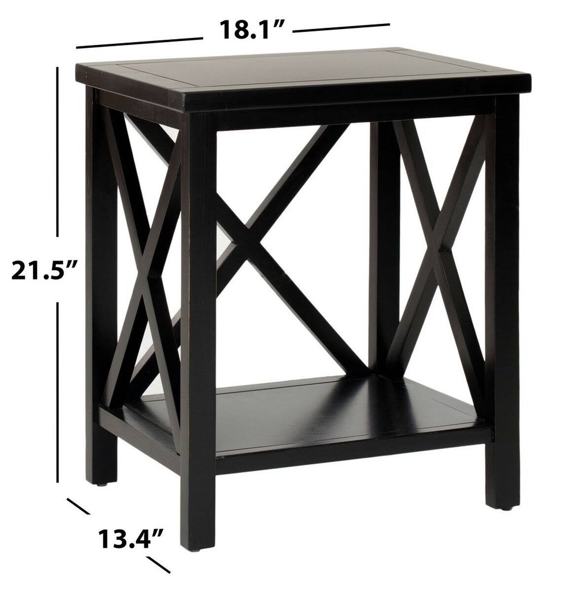 Dusty Green Cross Back End Table I820