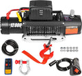 12000lbs Electric Winch with Synthetic Rope and Wireless Remote Control S81348