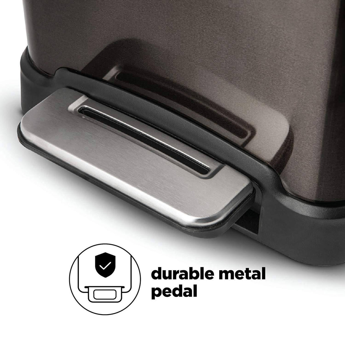 12 Gallon Black Trash Can S388