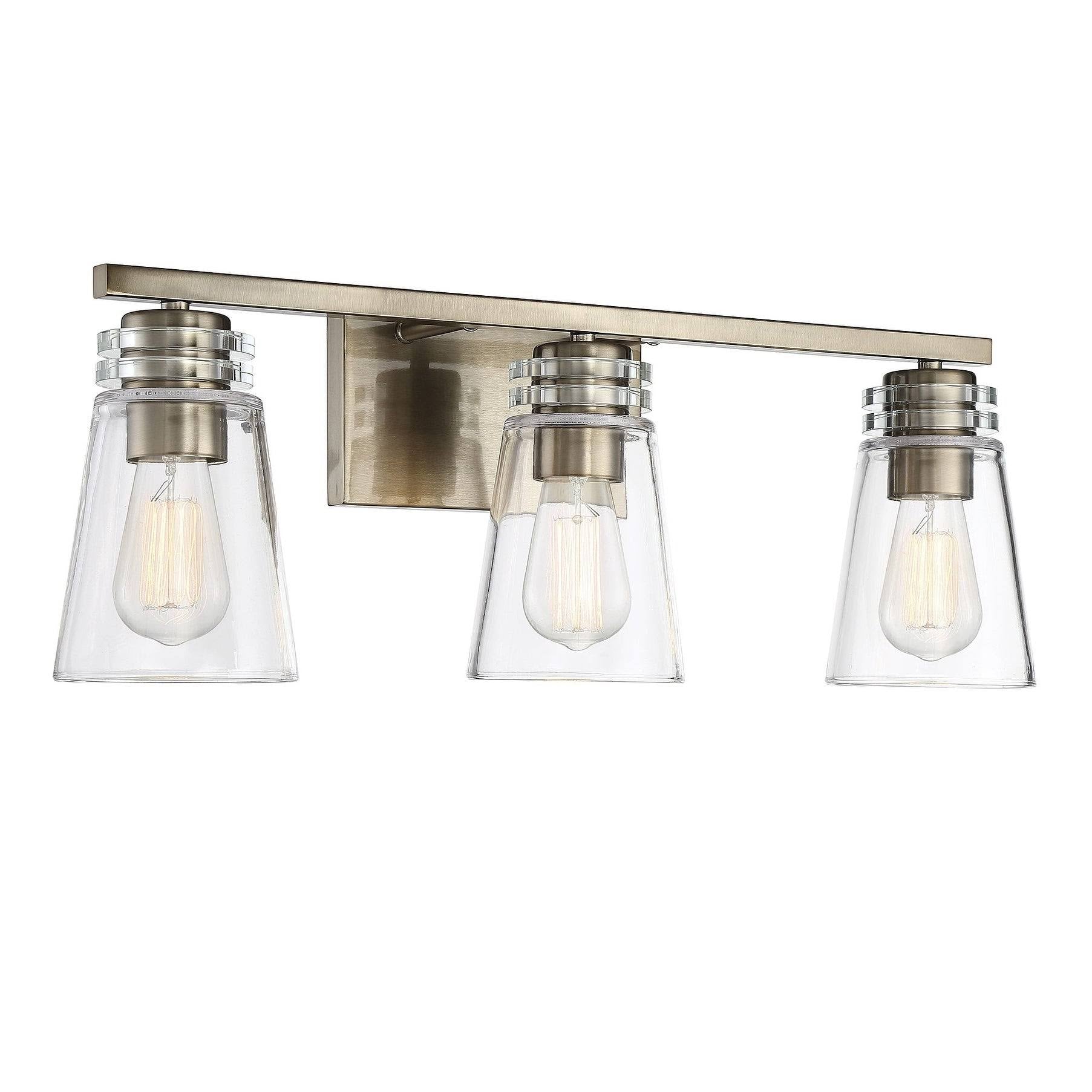 3 Light Noble Brass Bath Bar E8797